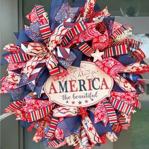 Patriotic American the beautiful Wreath 🇺🇸